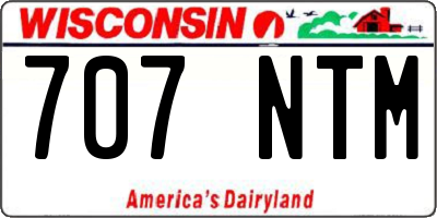 WI license plate 707NTM