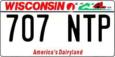 WI license plate 707NTP