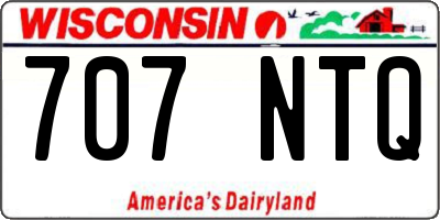 WI license plate 707NTQ