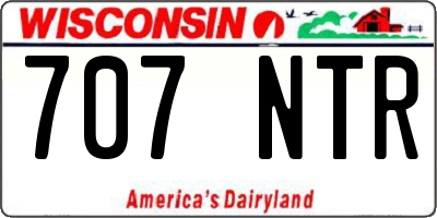 WI license plate 707NTR