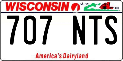 WI license plate 707NTS