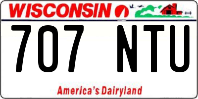 WI license plate 707NTU