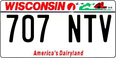 WI license plate 707NTV