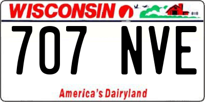 WI license plate 707NVE