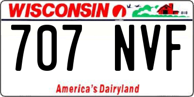 WI license plate 707NVF