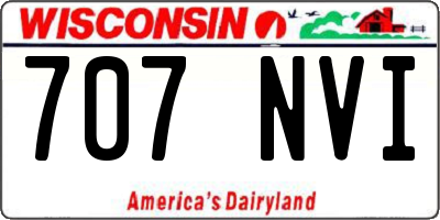 WI license plate 707NVI
