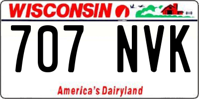 WI license plate 707NVK