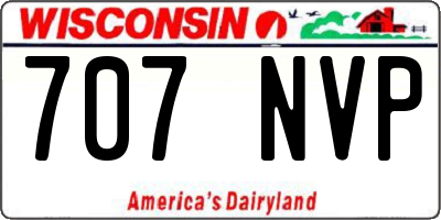 WI license plate 707NVP