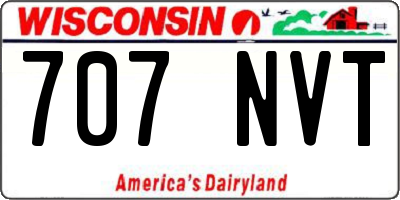 WI license plate 707NVT