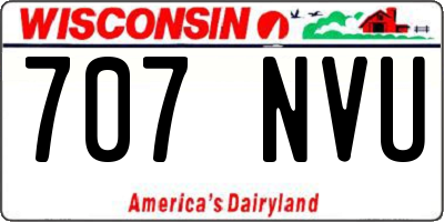 WI license plate 707NVU
