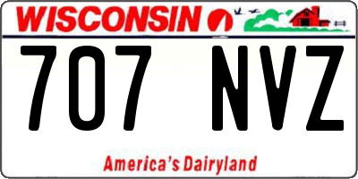 WI license plate 707NVZ