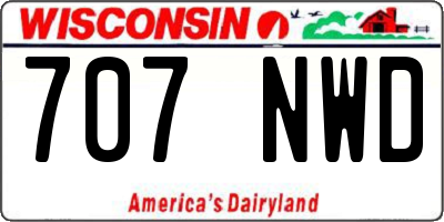 WI license plate 707NWD