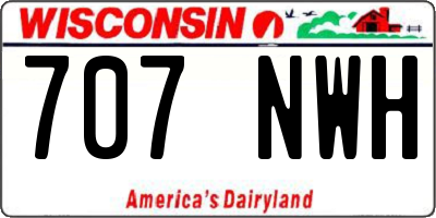 WI license plate 707NWH