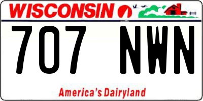 WI license plate 707NWN