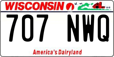 WI license plate 707NWQ