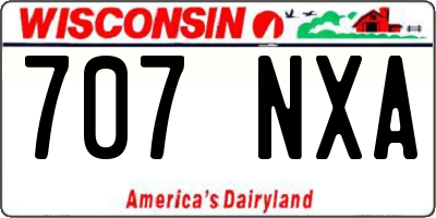 WI license plate 707NXA