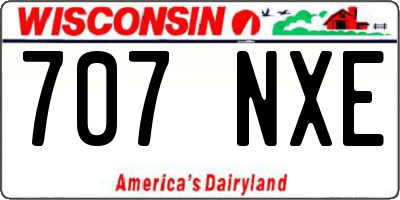 WI license plate 707NXE