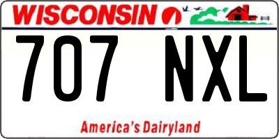 WI license plate 707NXL