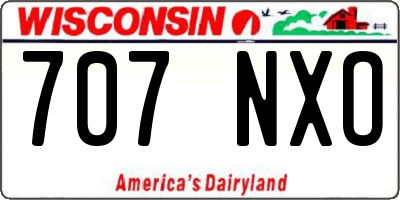 WI license plate 707NXO