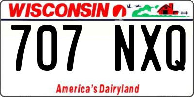 WI license plate 707NXQ