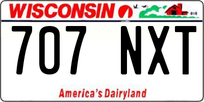 WI license plate 707NXT