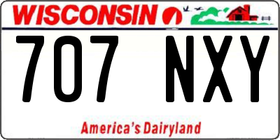 WI license plate 707NXY