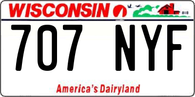 WI license plate 707NYF