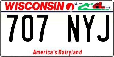 WI license plate 707NYJ