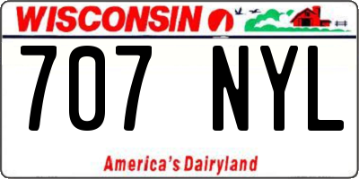 WI license plate 707NYL