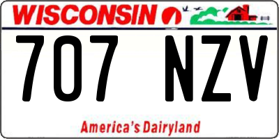 WI license plate 707NZV