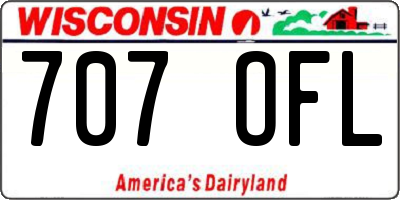 WI license plate 707OFL