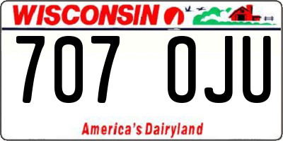 WI license plate 707OJU