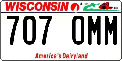 WI license plate 707OMM