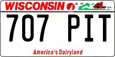 WI license plate 707PIT