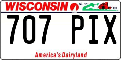 WI license plate 707PIX
