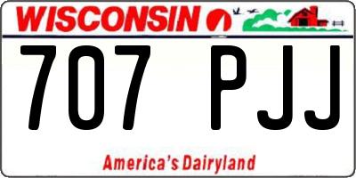 WI license plate 707PJJ
