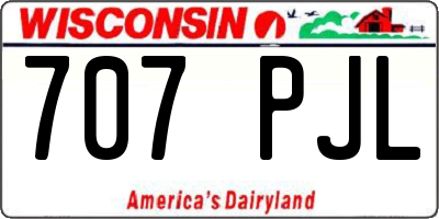 WI license plate 707PJL