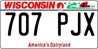 WI license plate 707PJX