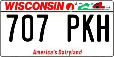 WI license plate 707PKH