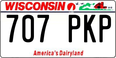 WI license plate 707PKP