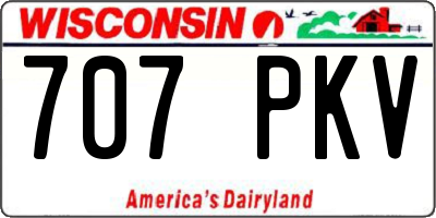 WI license plate 707PKV