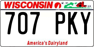 WI license plate 707PKY