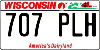 WI license plate 707PLH