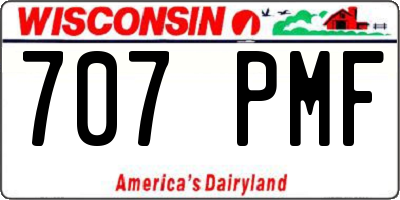 WI license plate 707PMF
