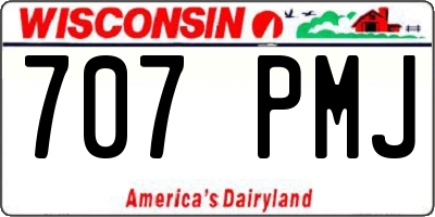 WI license plate 707PMJ