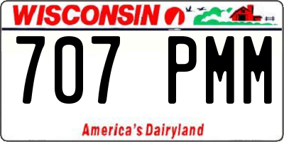 WI license plate 707PMM
