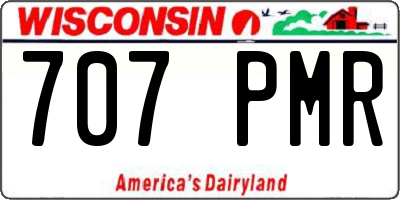 WI license plate 707PMR