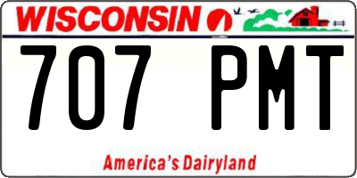 WI license plate 707PMT