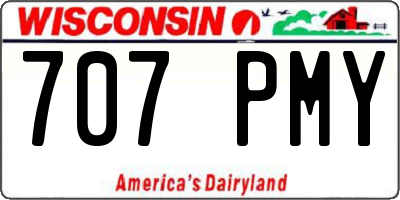 WI license plate 707PMY