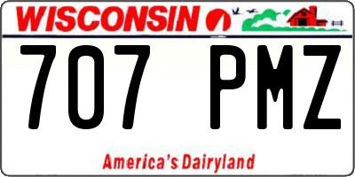 WI license plate 707PMZ